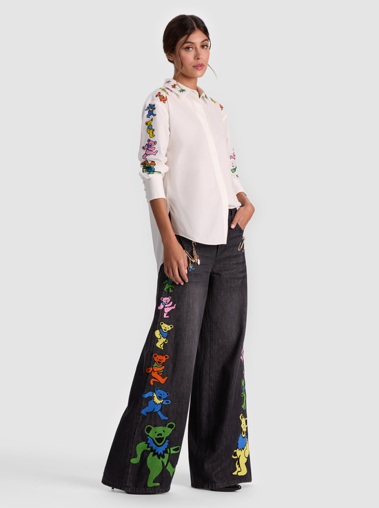 GRATEFUL BEARS OFF WHITE-A+O X GRATEFUL DEAD DIMITRA BUTTON DOWN