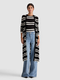 CALLAN MAXI CARDIGAN - BLACK/ECRU