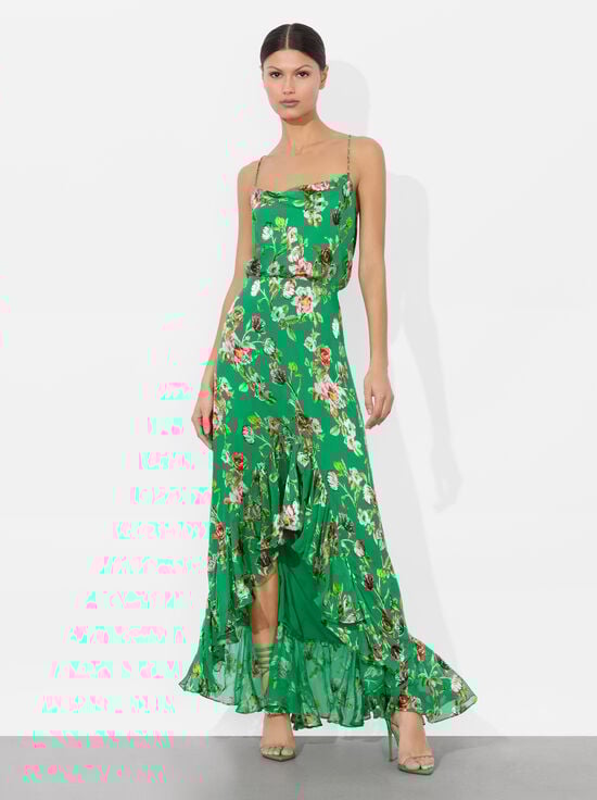 HAMPTONS FLORAL-SORAYA HIGH LOW SKIRT