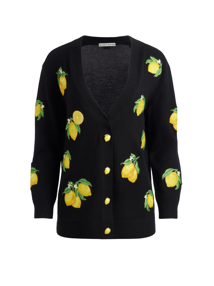 BRADFORD CARDIGAN - LEMON TREE image 5 - Alice And Olivia