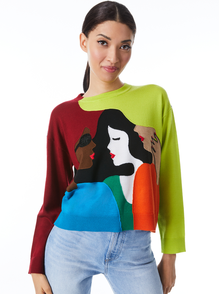 Gleeson Girl Gang Pullover In Multi | Alice And Olivia