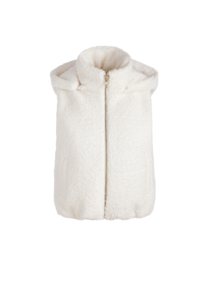 ROBENA TEDDY PUFFER VEST - OFF WHITE image 5 - Alice And Olivia