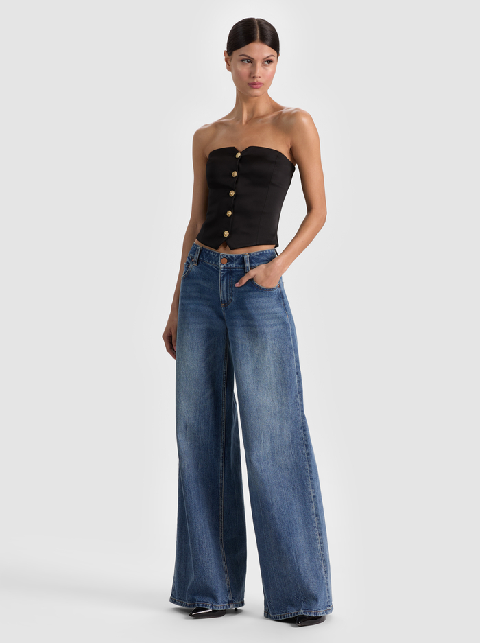 KELCEY STRAPLESS VEST - BLACK image 4 - ALICE + OLIVIA