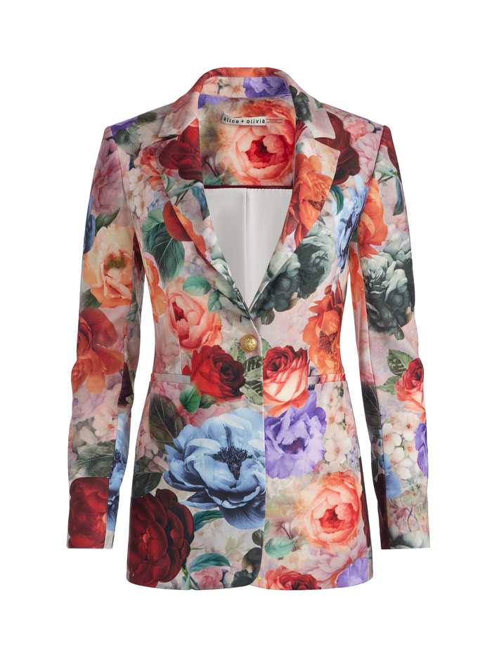 BREANN PRINTED BLAZER - STORM FLORAL SM image 5 - Alice And Olivia