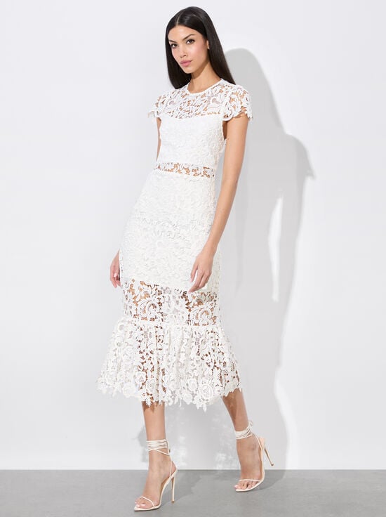 OFF WHITE-CLOVER OPEN BACK DRESS