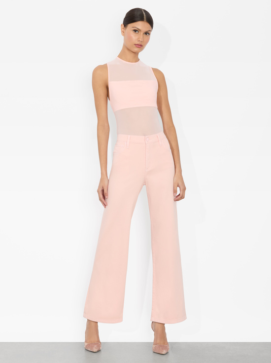 PINK BLOOM-BANDEAU SLEEVELESS BODYSUIT