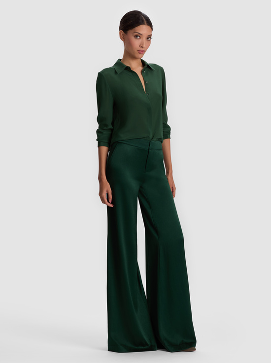 GREEN MYSTIQUE-WILLA SILK BLOUSE