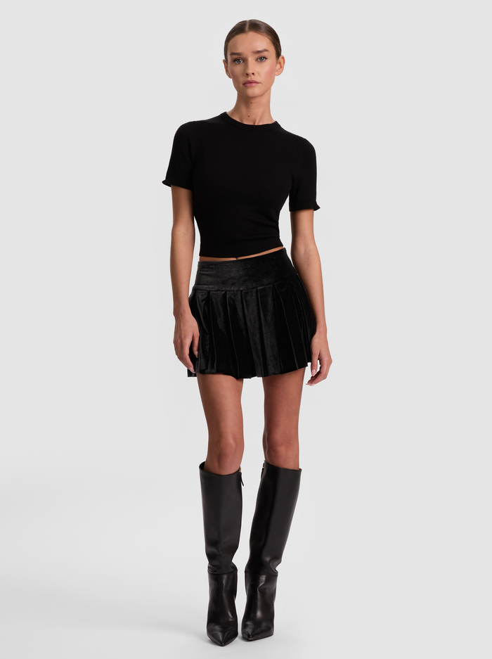 ASTER COLLARED PULLOVER - BLACK/SOFT WHITE image 4 - ALICE + OLIVIA