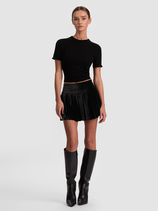 BLACK/SOFT WHITE-ASTER COLLARED PULLOVER