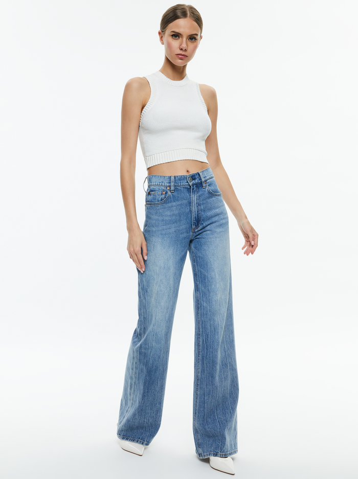 BIGSBY RIBBED TANK - SOFT WHITE image 4 - Alice And Olivia