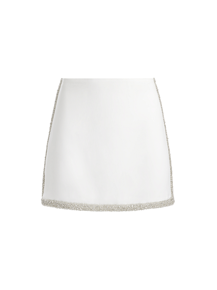 RILEY MINI SKIRT - OFF WHITE image 6 - Alice And Olivia