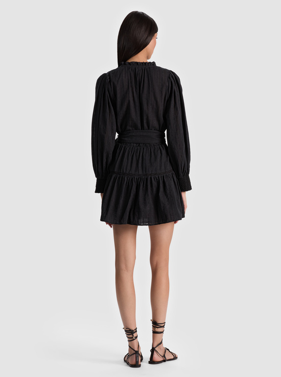 BLACK-SADIE MINI SHIRT DRESS