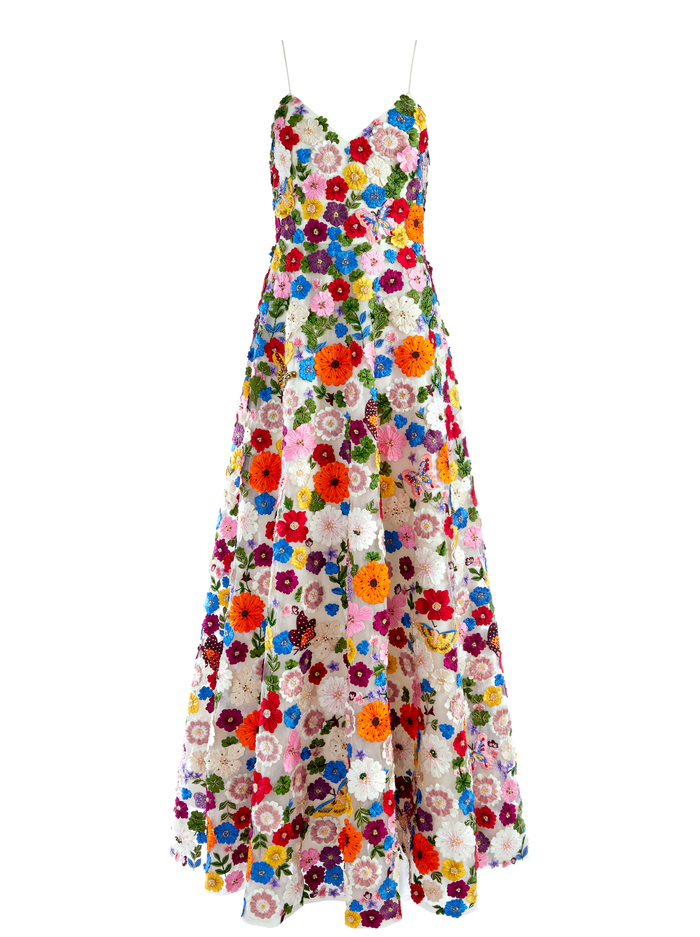 Domenica Embellished Ball Gown Dress In Multi | Alice And Olivia