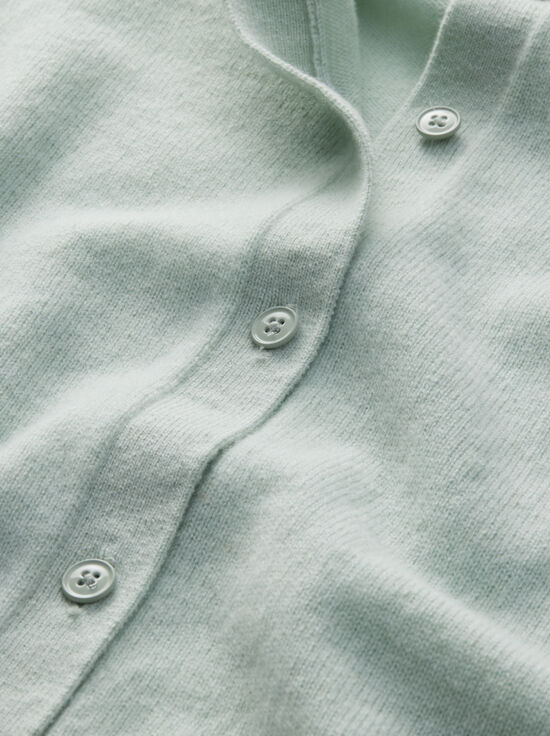 GREEN TEA-DOLLIE CASHMERE CARDIGAN