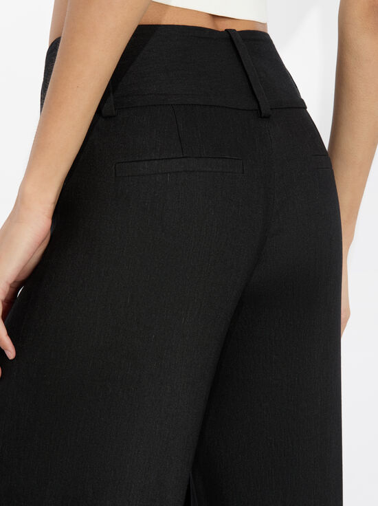 BLACK-OLIVIA LINEN PANT
