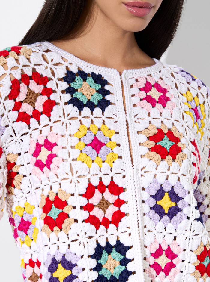 ANDERSON CROCHET CARDIGAN - MULTI image 4 - Alice And Olivia