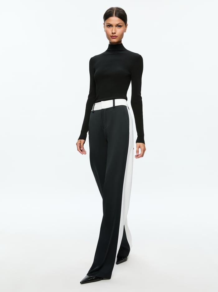ROBERTA RIBBED TURTLENECK - BLACK image 4 - Alice And Olivia
