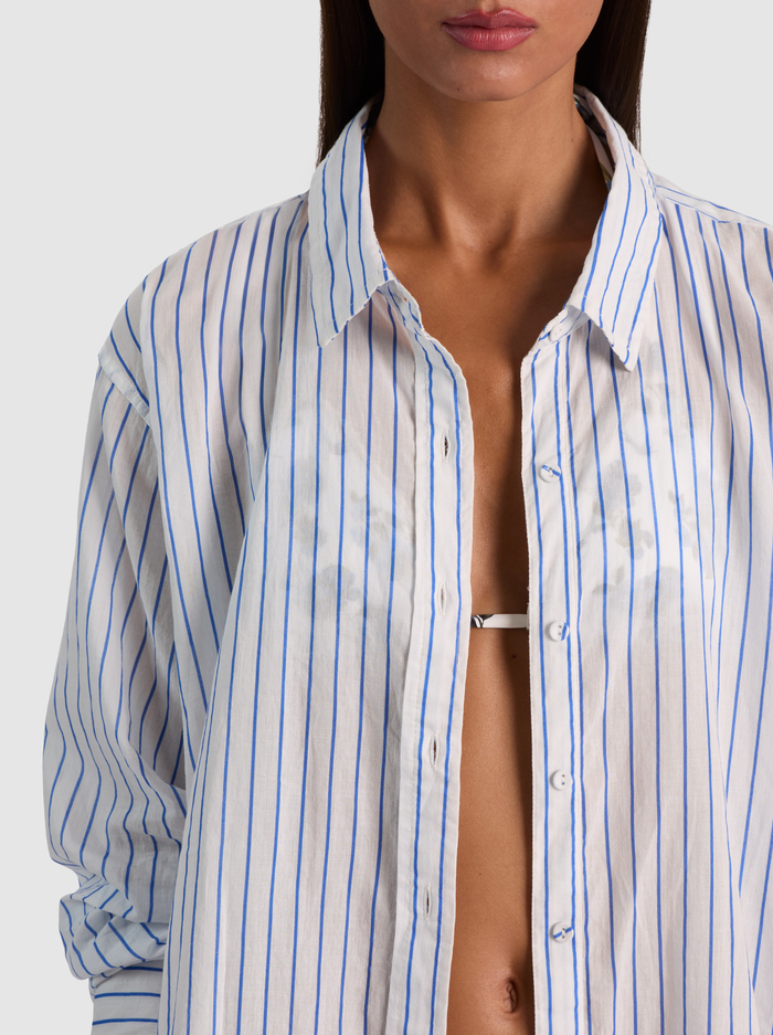 A+O X CONIGLIO PALM BEACH BUTTON DOWN - STRIPE image 3 - ALICE + OLIVIA
