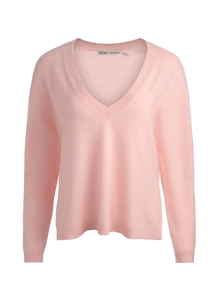 WILLIAMS CASHMERE PULLOVER - ENGLISH ROSE image 5 - ALICE + OLIVIA