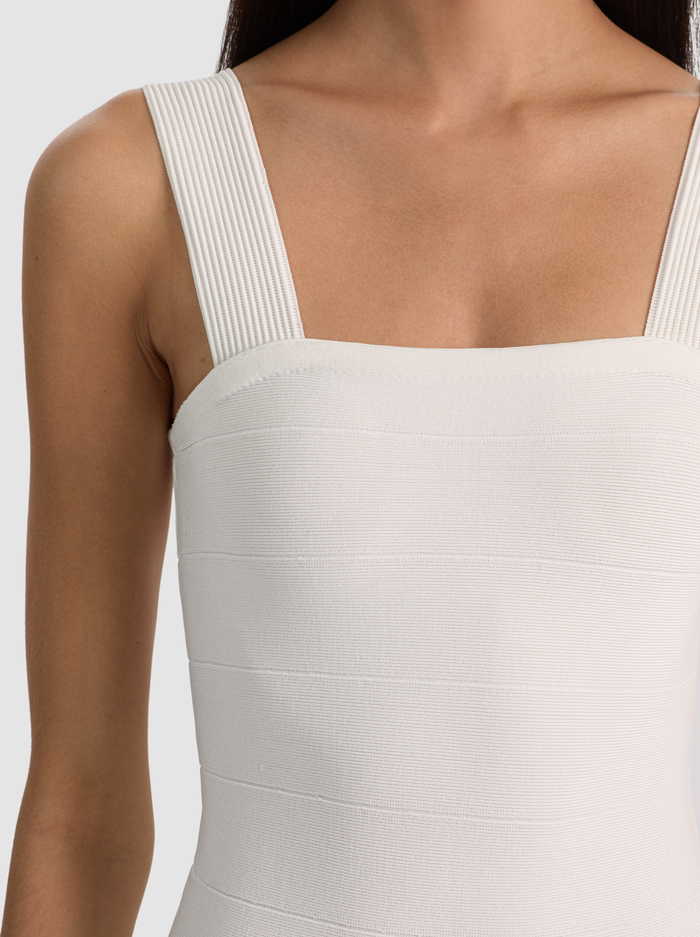 JODIE BANDAGE MINI DRESS - SOFT WHITE image 1 - ALICE + OLIVIA