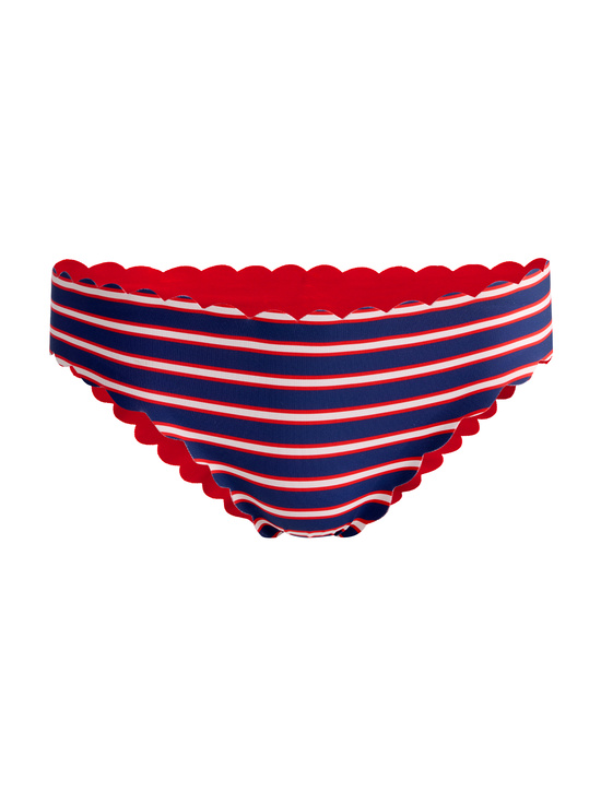 TEAKWOOD STRIPE FRENCH BLUE-A+O X PQ SWIM REVERSIBLE FULL BIKINI BOTTOM