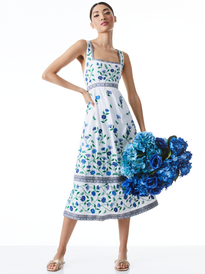 JOELLA EMBELLISHED MIDI DRESS - MULTI image 2 - Alice And Olivia