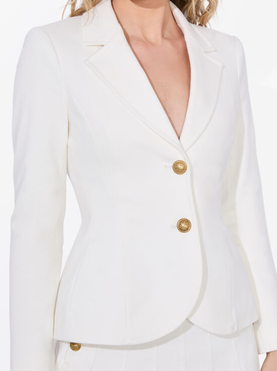 OFF WHITE-IANA DENIM SCULPTED BLAZER