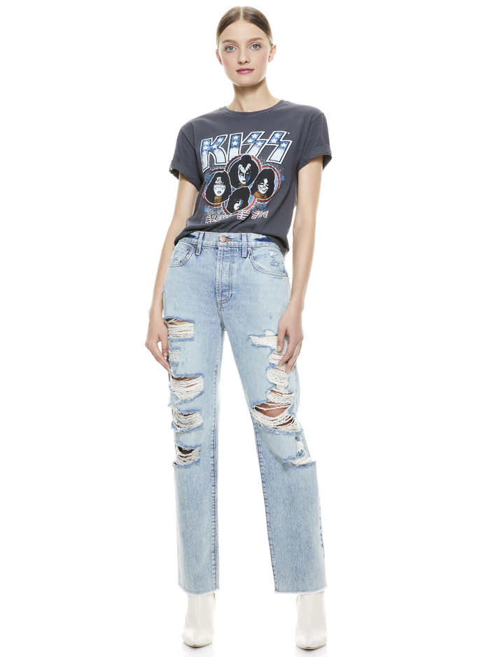 MILO KISS TEE - GREY/MULTI image 4 - Alice And Olivia