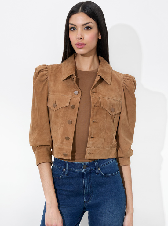 CAMEL-LANA SUEDE JACKET