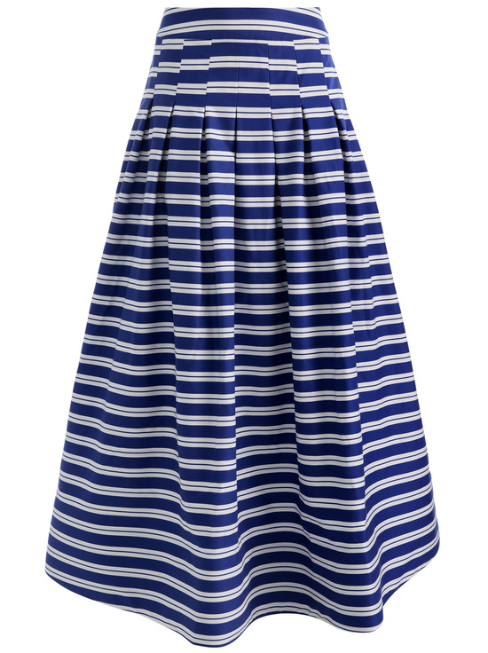 METRO STRIPE TWILIGHT BLUE-HANA MAXI SKIRT
