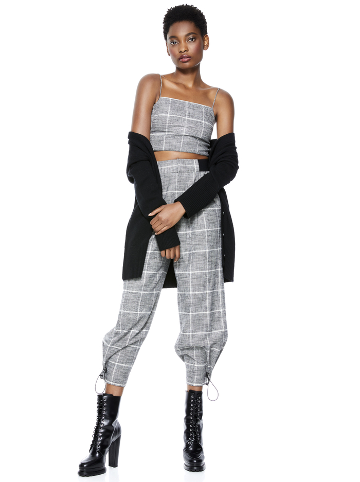 ARCHER SQUARE NECK CROP TOP - BLACK/WHITE image 1 - Alice And Olivia