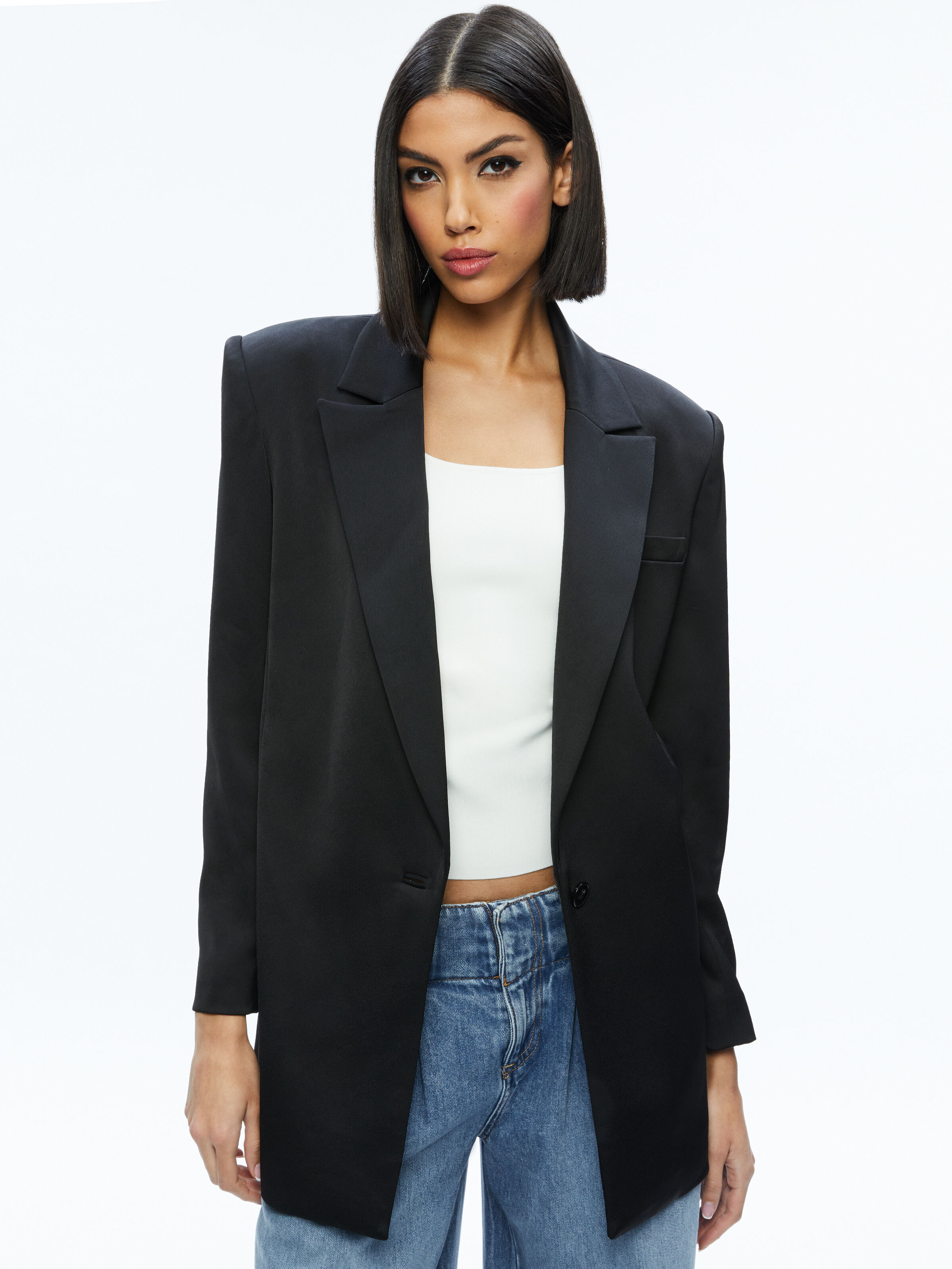 Colley Oversized Blazer In Black Alice And Olivia