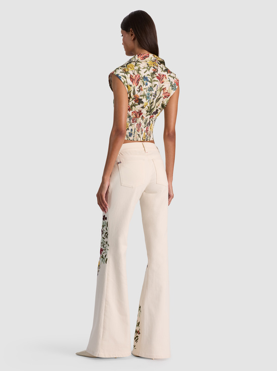 VANILLA MULTI-EMRYN EMBROIDERED JEAN