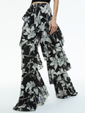 LOTUS HIGH RISE WIDE LEG RUFFLE PANT - STARGAZER BLACK LG