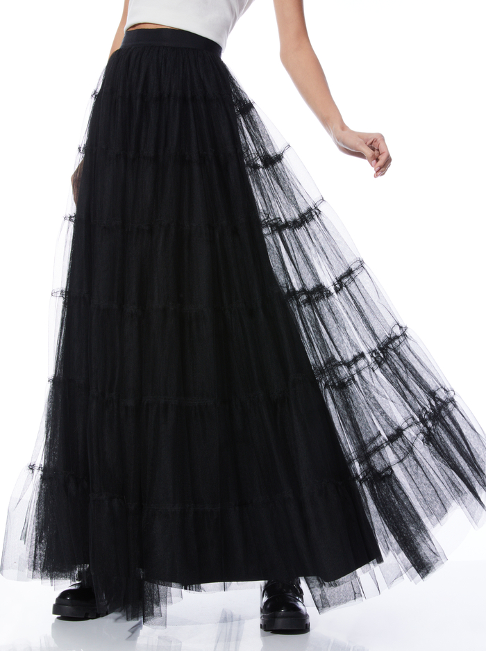 Darcy Tulle Maxi Skirt In Black