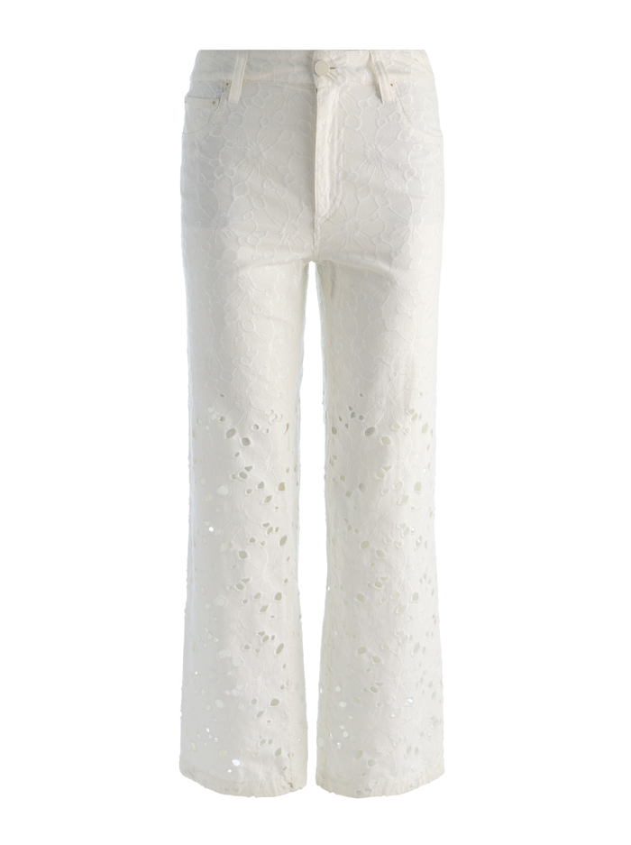 CHIC LASER-CUT JEAN - OFF WHITE image 5 - ALICE + OLIVIA