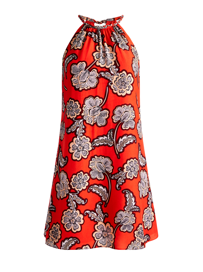 QUINN BRAIDED HALTERNECK MINI DRESS - LANDMARK image 5 - Alice And Olivia