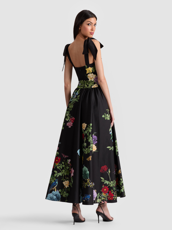 ORIANA DROP WAIST MIDI DRESS - VENUS FLORAL image 2 - Alice And Olivia