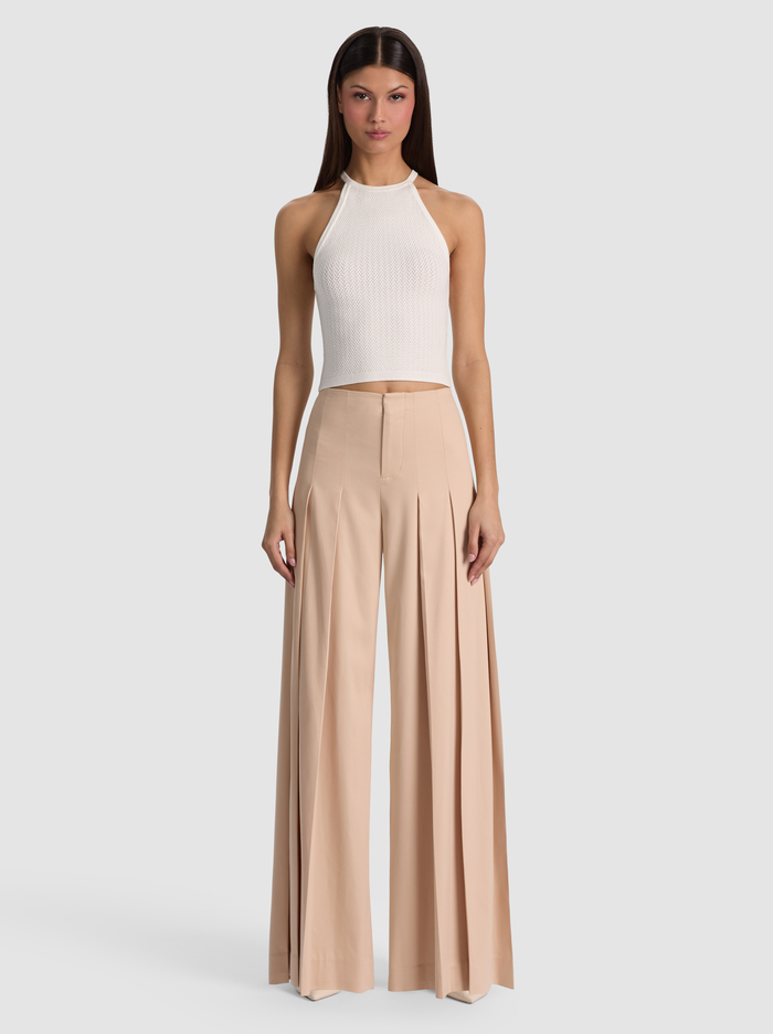 AINSLIE PLEATED PANT - SAND image 1 - ALICE + OLIVIA