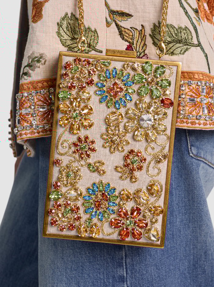 KAYLA EMBELLISHED CLUTCH - NATURAL/MULTI - ALICE + OLIVIA