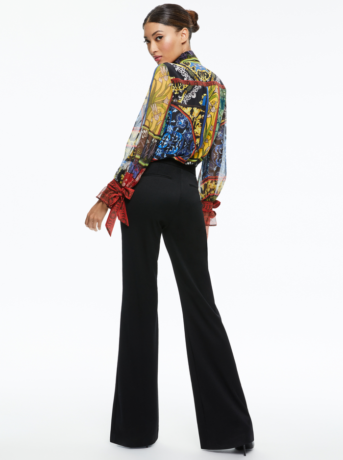 LLOYD TIE NECK BLOUSE - AFTER SUNSET image 1 - Alice And Olivia