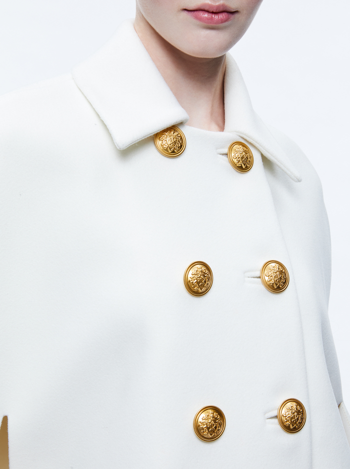 REYNALDA DOUBLE BREASTED CAPE - ECRU image 3 - Alice And Olivia