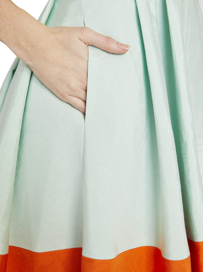 LAVELLE COLOR BLOCK MAXI GOWN - MULTI image 6 - Alice And Olivia