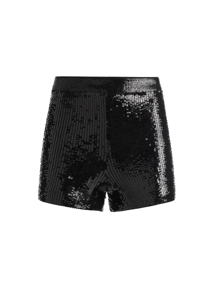 LACIE SEQUIN HOT SHORT - BLACK image 5 - Alice And Olivia