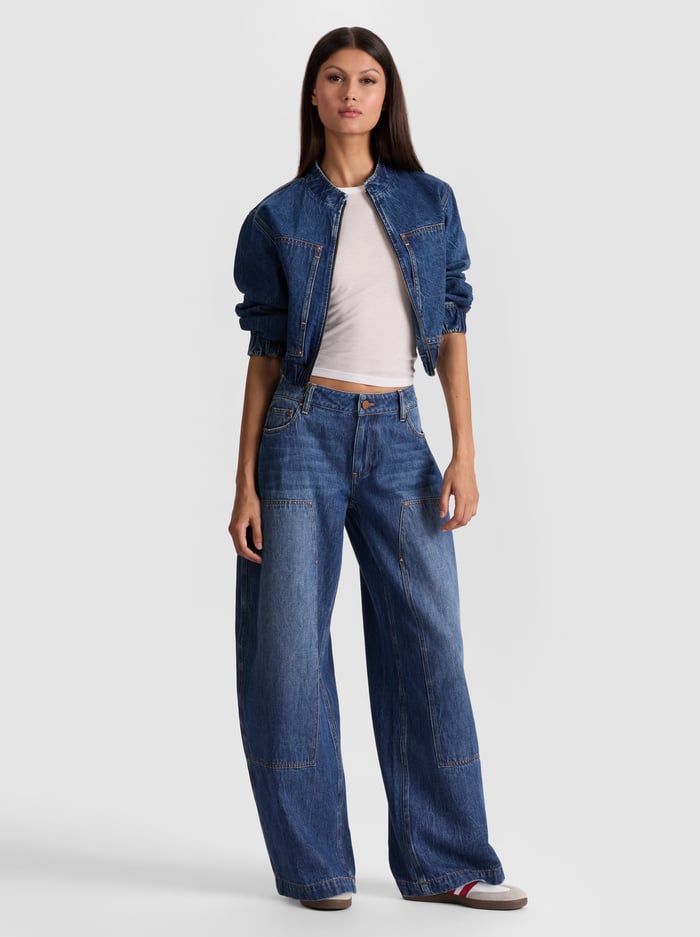 MATEO DENIM CARPENTER JACKET - CAMBRIA VINTAGE image 2 - Alice And Olivia