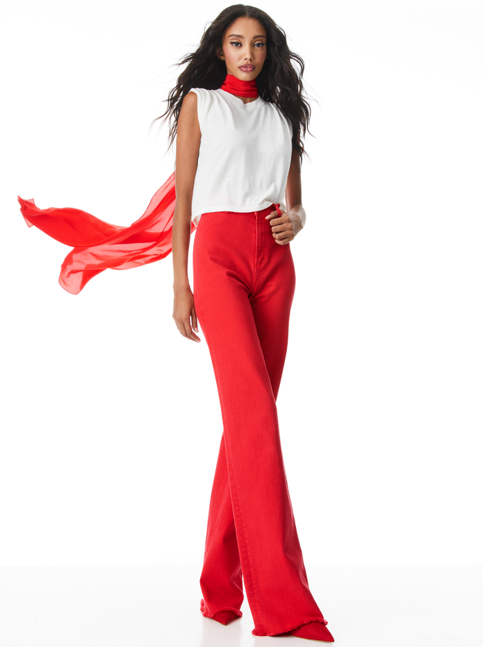 AURORA LONG SCARF - BRIGHT POPPY image 2 - Alice And Olivia