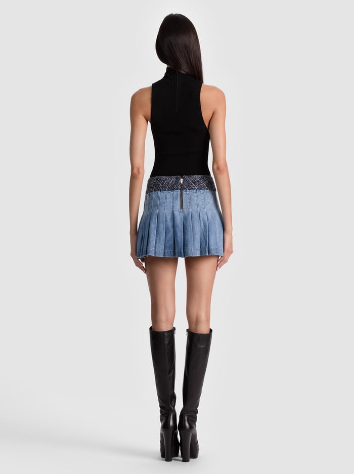 MERA DENIM MINI SKIRT - CELINE VINTAGE image 2 - Alice And Olivia