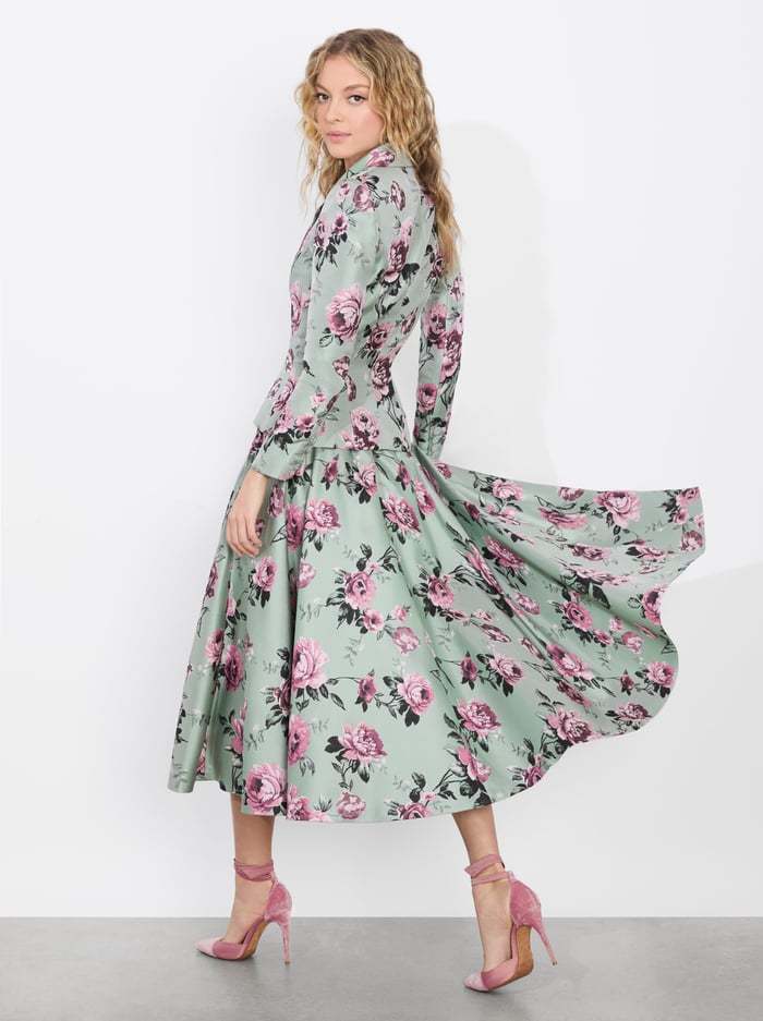 IANA SCULPTED BLAZER - SAGE MULTI image 2 - Alice And Olivia