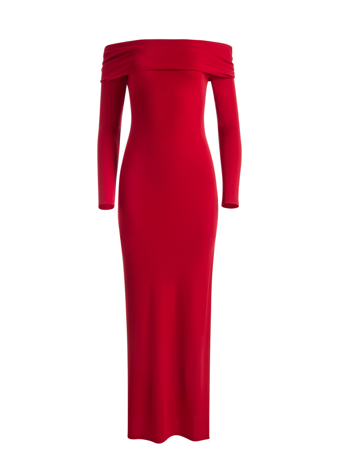 CORETTA MAXI DRESS - BRIGHT RUBY image 5 - Alice And Olivia
