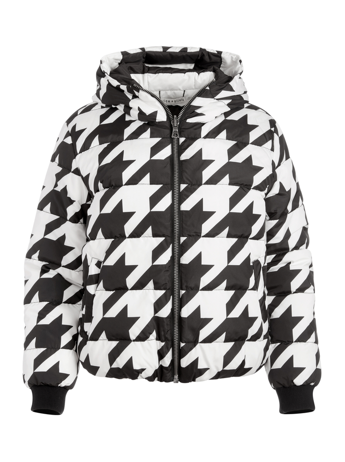 DURHAM REVERSIBLE PUFFER - HOUNDSTOOTH/COMBO image 5 - Alice And Olivia